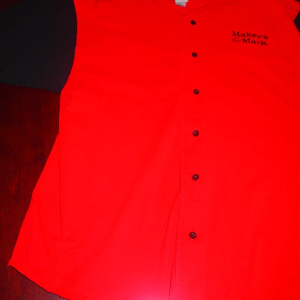 Makers Mark Whiskey Baseball Shirt Jersey Adult Size XL